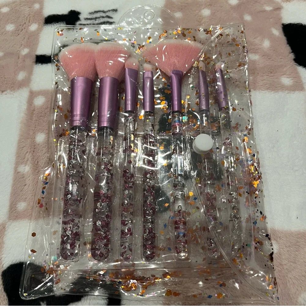Pink Glitter Brush Set